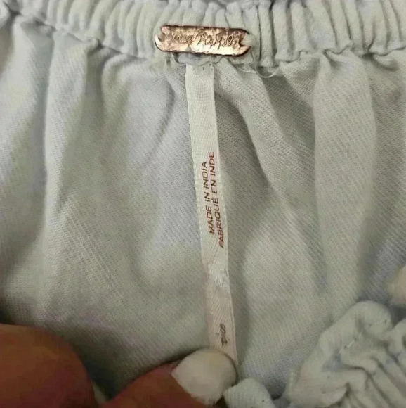 Free People Womens Blue Fleur Du Jour Embroidered Dress Off Shoulder Boho Sz S - Picture 9 of 14